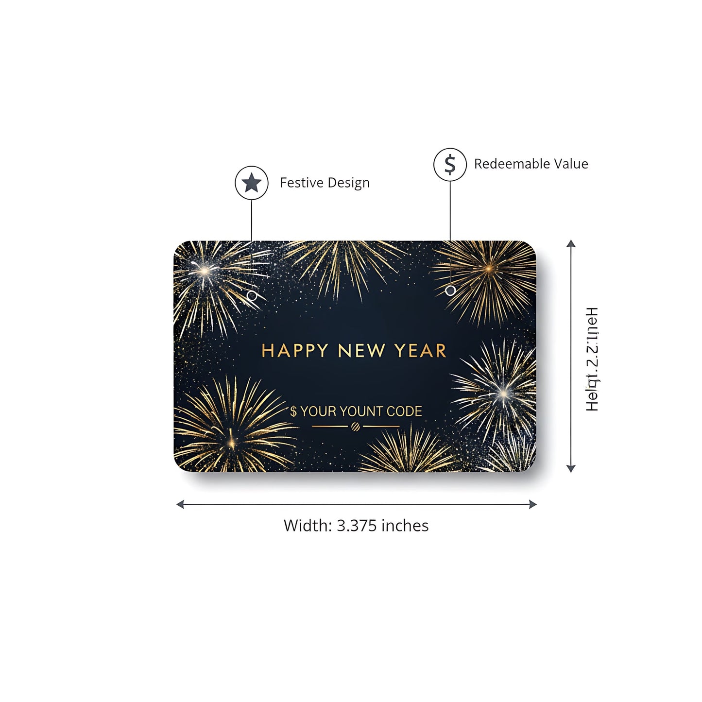 New Year Gift Card Celebration Voucher