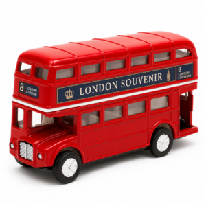 Red Double-Decker Bus Model – London Bus Decorative Souvenir